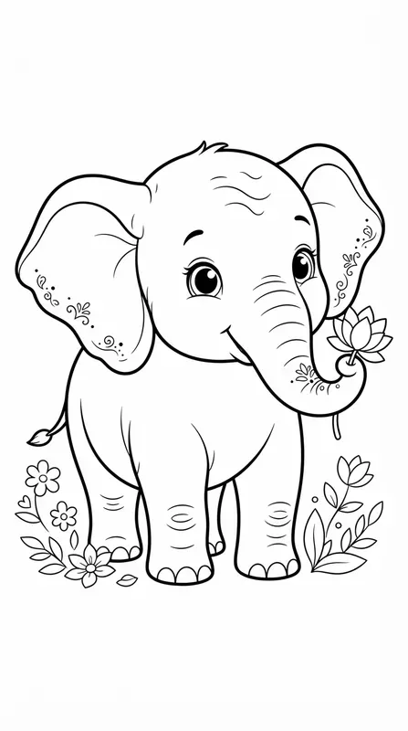 Cute 1character Coloring Book Pages Art