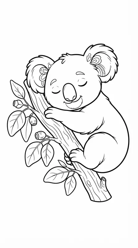 Cute 1character Coloring Book Pages Art