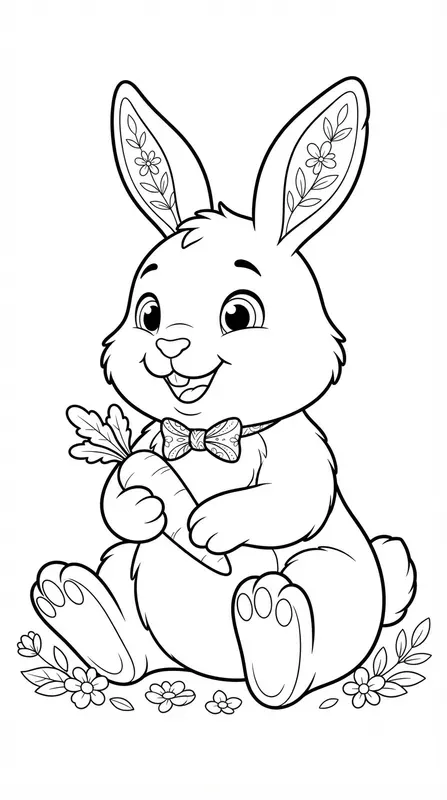 Cute 1character Coloring Book Pages Art