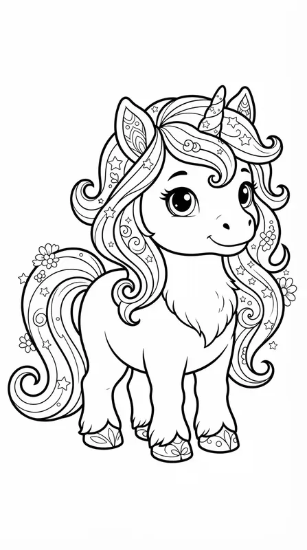 Cute 1character Coloring Book Pages Art