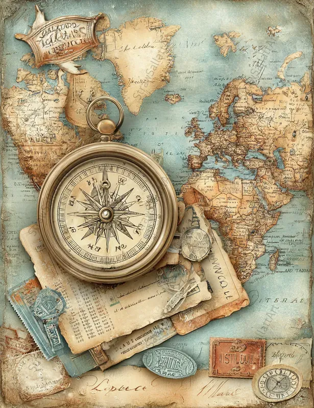 Vintage Travel Junk Journal Ephemera Sets