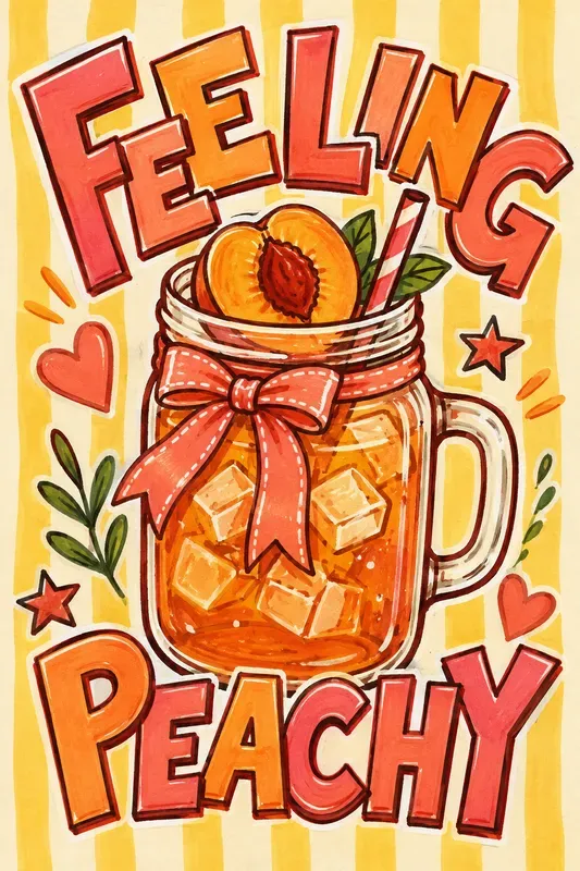 Retro Preppy Marker Doodle Posters