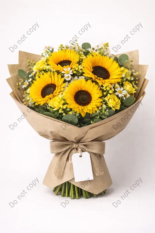 Gift Or Wedding Bouquet Wrap Mockups