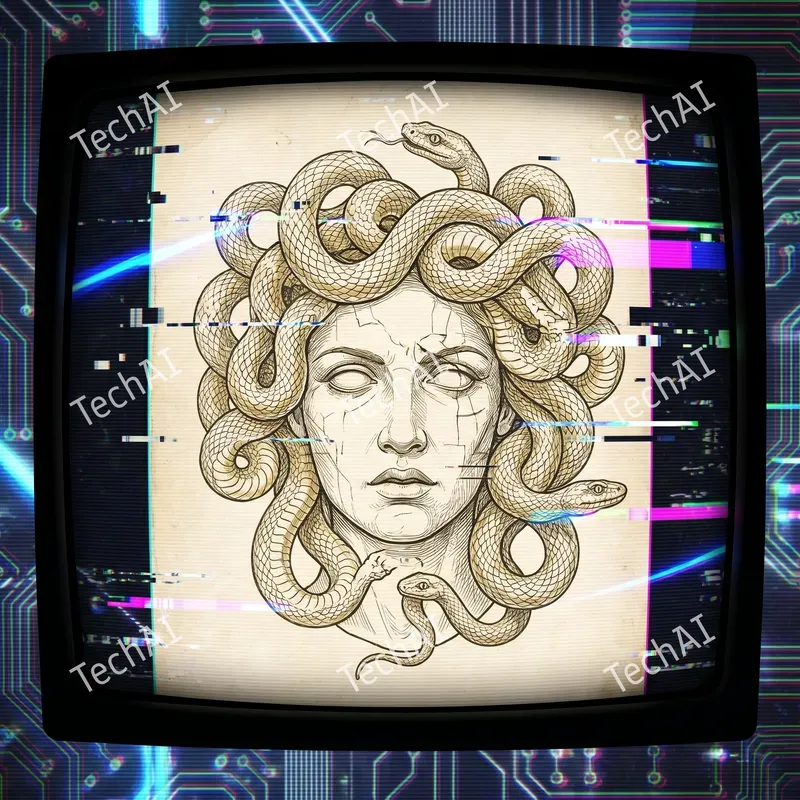 Glitch Core Greek Anatomical Art