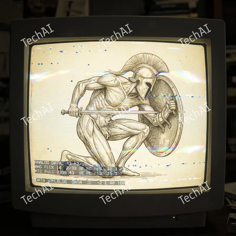 Glitch Core Greek Anatomical Art