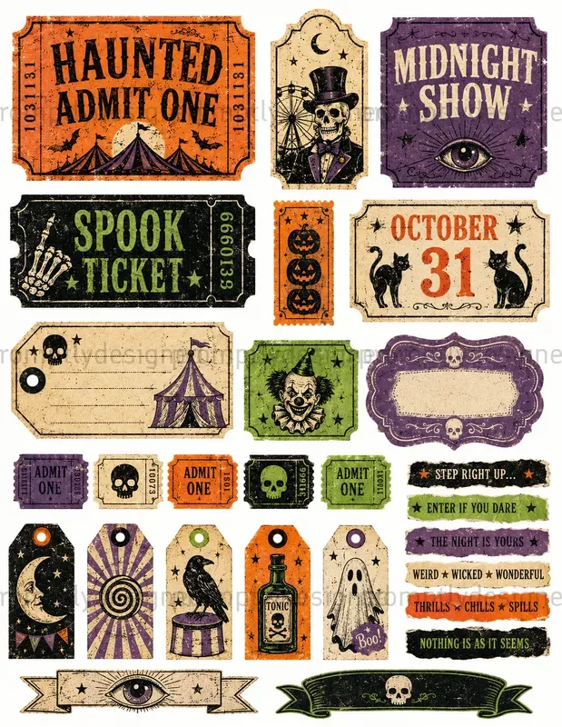 Halloween Paper Scraps