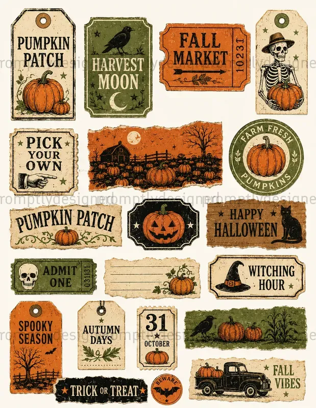 Halloween Paper Scraps