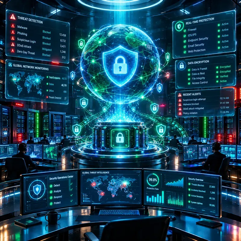 Network Futuristic Digital Connections