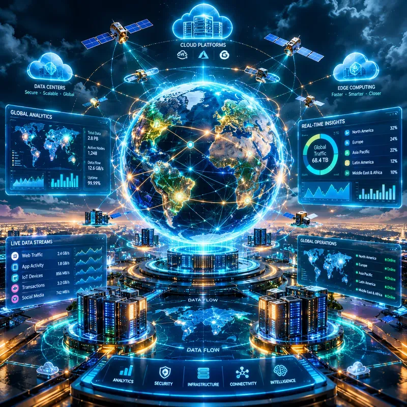 Network Futuristic Digital Connections