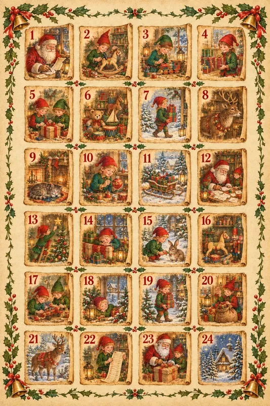 Classic Vintage Advent Calendar Designs