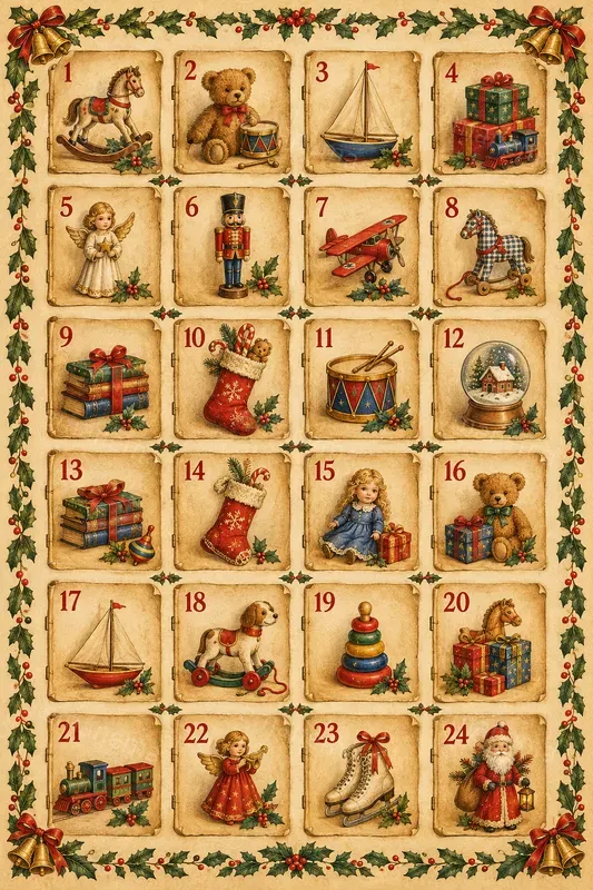 Classic Vintage Advent Calendar Designs