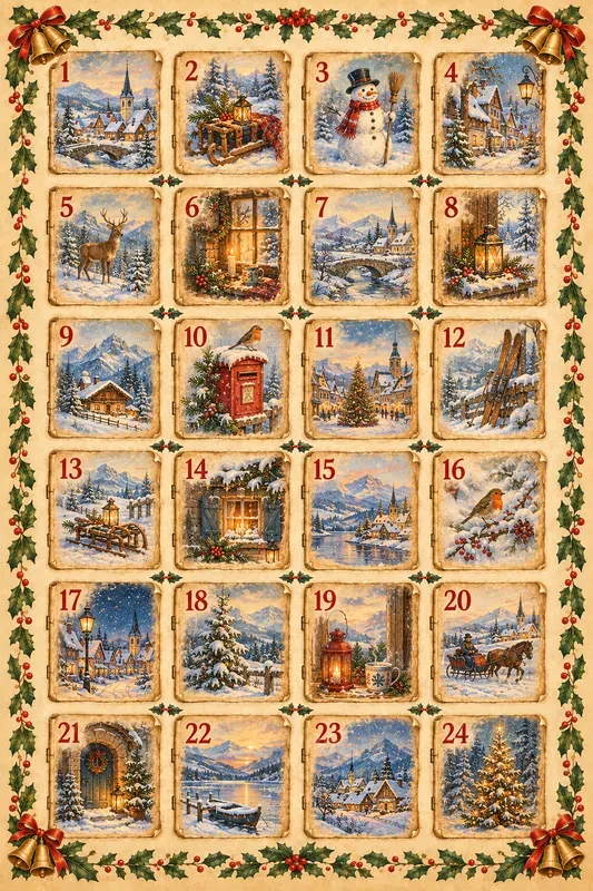 Classic Vintage Advent Calendar Designs