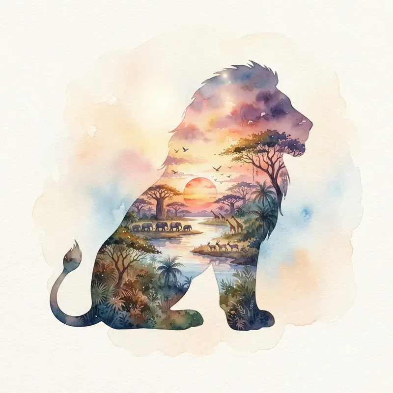 Artistic Double Exposure Silhouettes