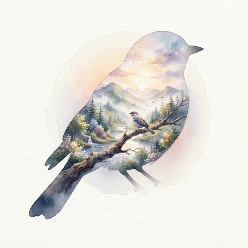 Artistic Double Exposure Silhouettes