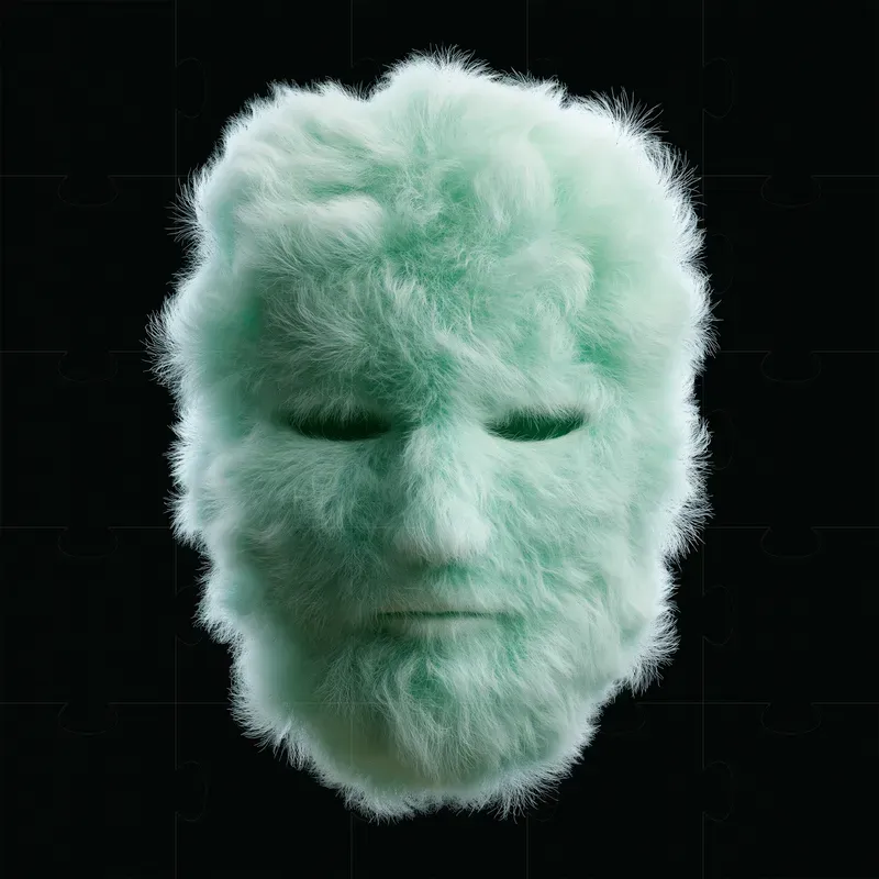 Pastel Mint Furry 3D Objects
