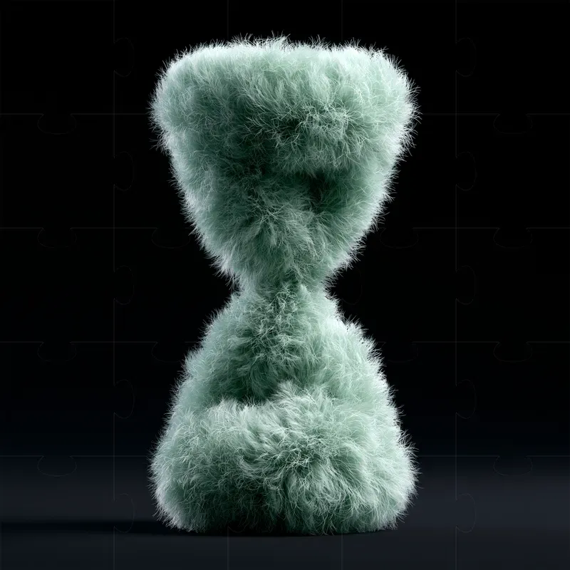 Pastel Mint Furry 3D Objects