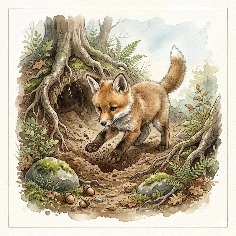 Woodland Fox Fairy Tale Watercolors