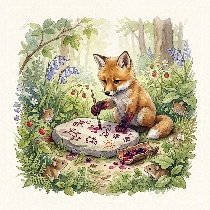 Woodland Fox Fairy Tale Watercolors
