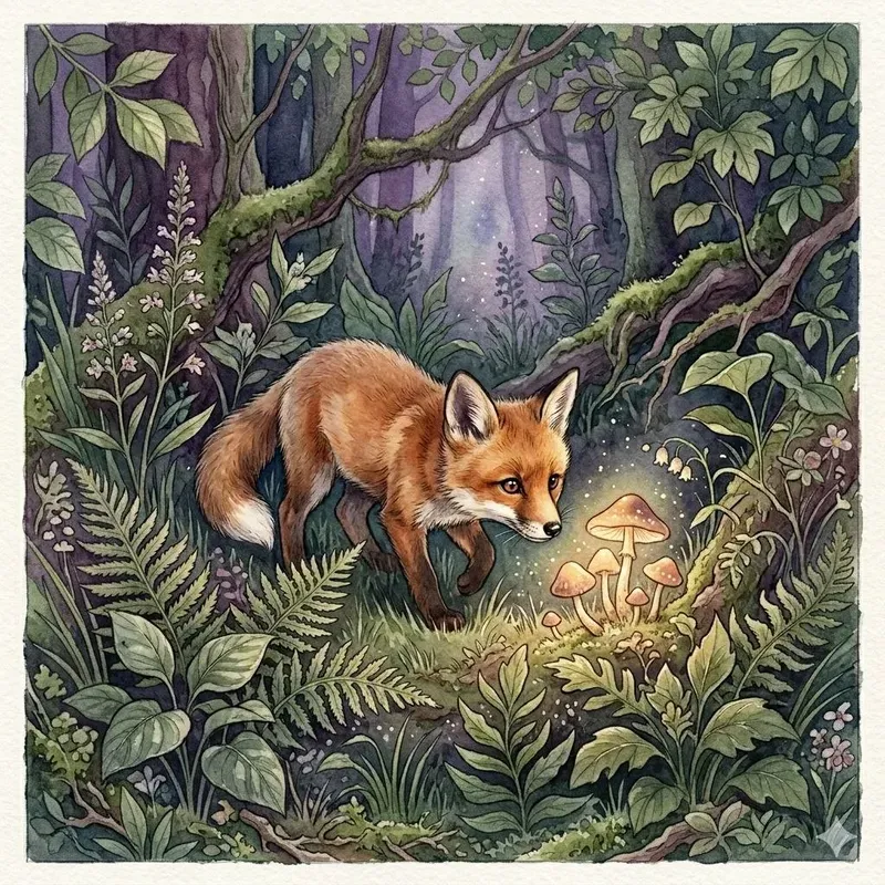 Woodland Fox Fairy Tale Watercolors