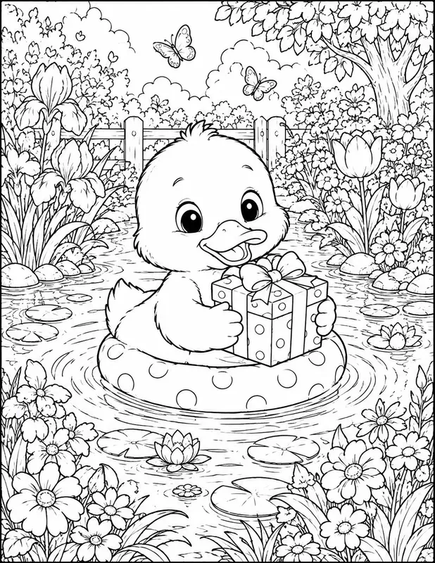 Whimsical Animal Coloring Book Pages