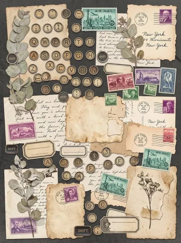 Vintage Ephemera Junk Journal Kits