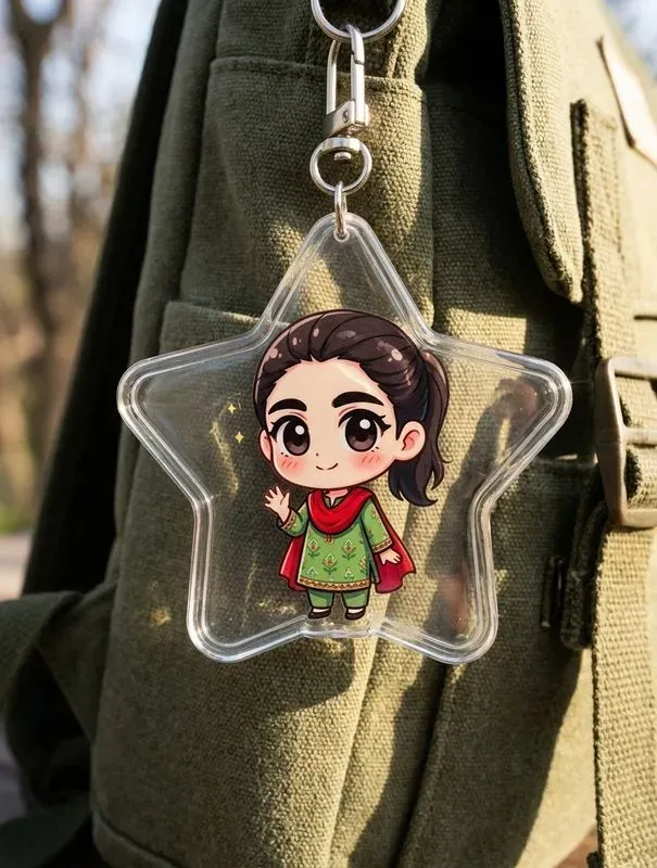 Cute Anime Chibi Acrylic Keychains