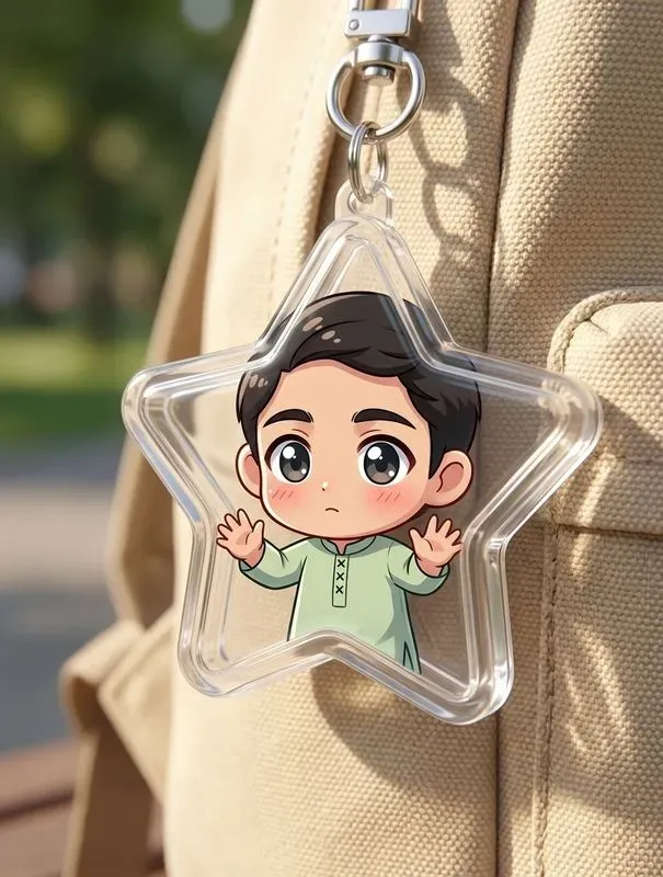 Cute Anime Chibi Acrylic Keychains