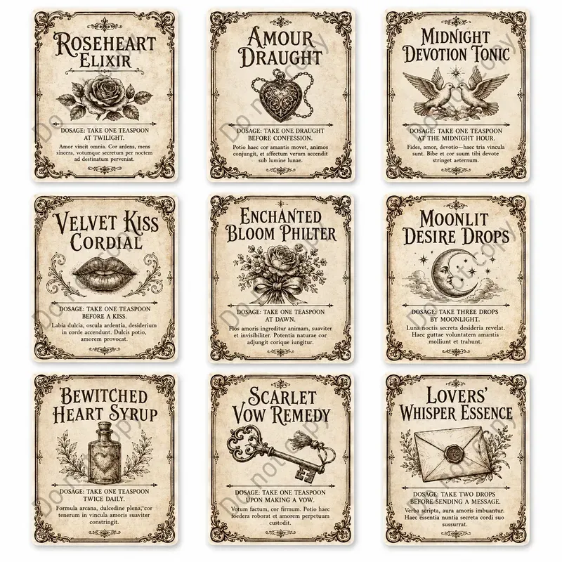 Vintage Apothecary Label Sets