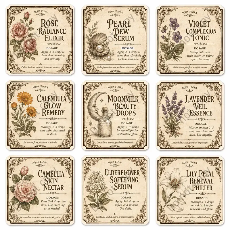 Vintage Apothecary Label Sets