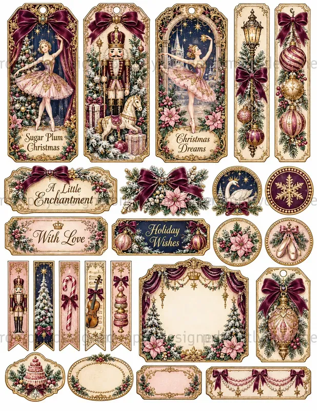 Christmas Palace Ephemera Sheets