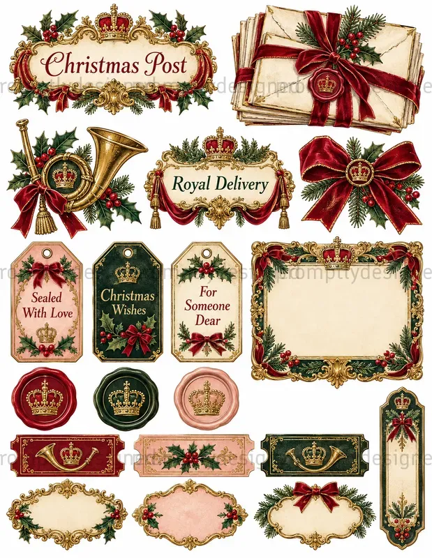 Christmas Palace Ephemera Sheets