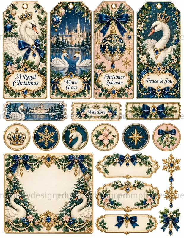 Christmas Palace Ephemera Sheets