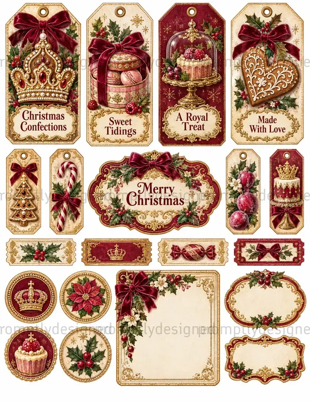 Christmas Palace Ephemera Sheets