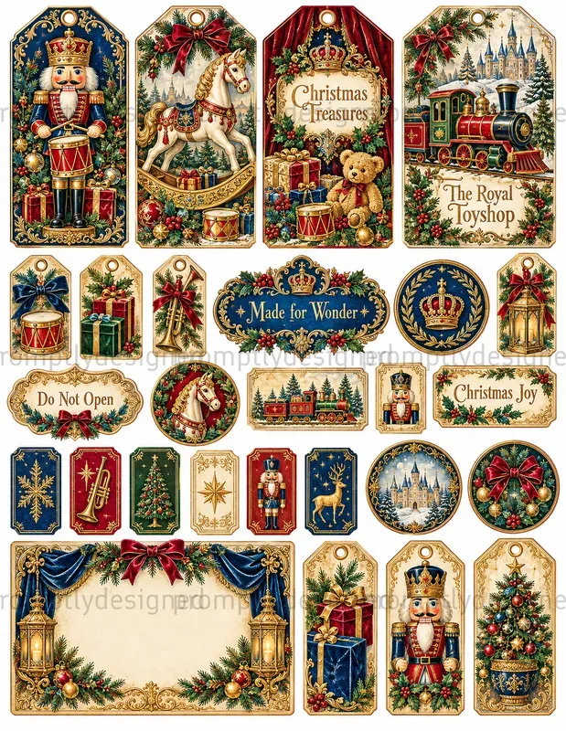 Christmas Palace Ephemera Sheets