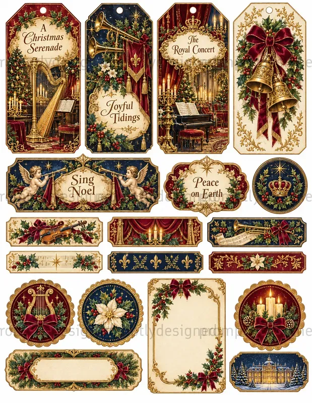 Christmas Palace Ephemera Sheets