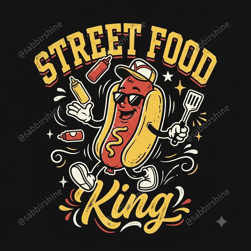 Vintage Food Mascot Tee Creators