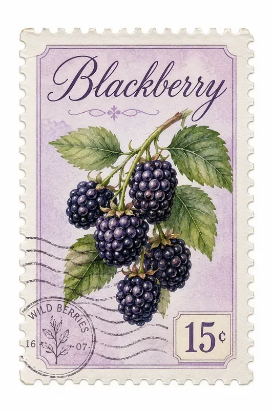 Vintage Watercolor Postage Stamps
