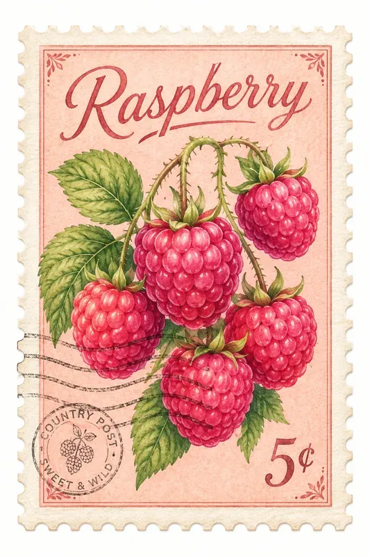Vintage Watercolor Postage Stamps
