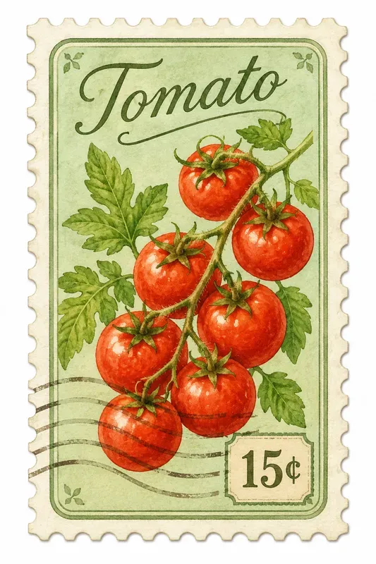 Vintage Watercolor Postage Stamps