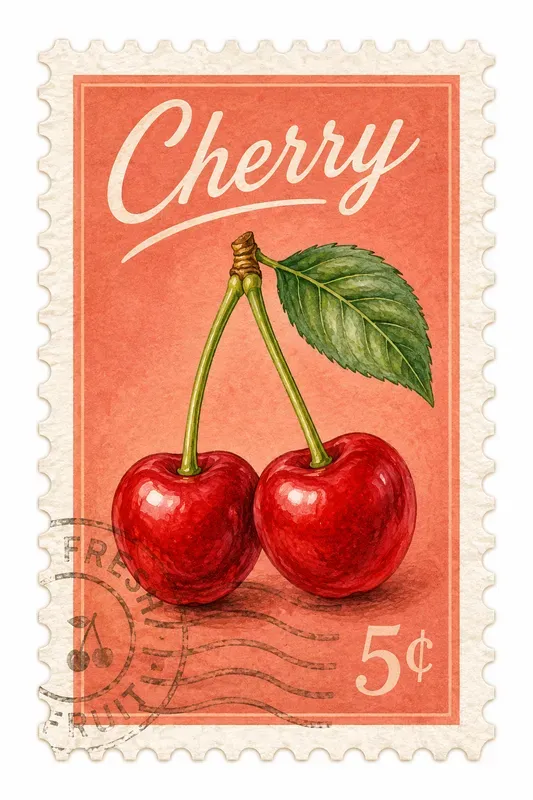 Vintage Watercolor Postage Stamps