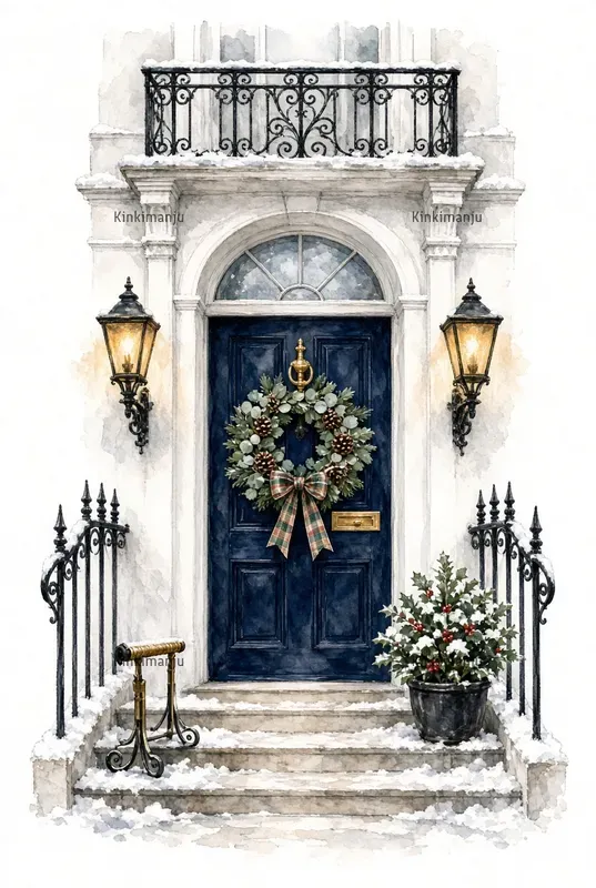 London Christmas Door Clip Art 100 Packs