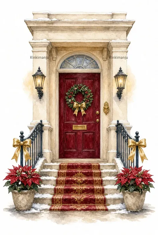 London Christmas Door Clip Art 100 Packs