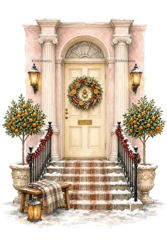 London Christmas Door Clip Art 100 Packs