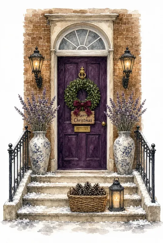 London Christmas Door Clip Art 100 Packs