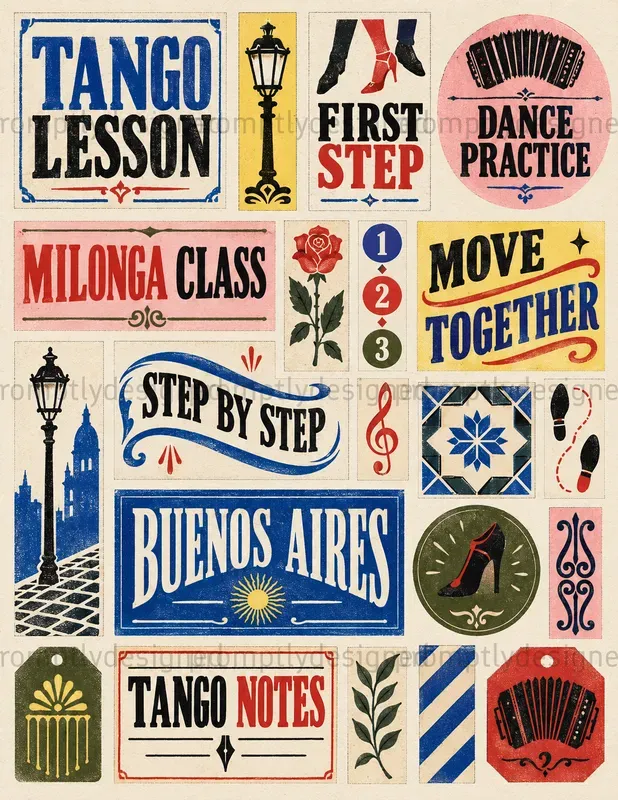 Tango Typography Sheets