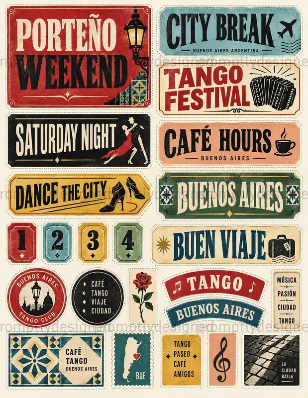 Tango Typography Sheets