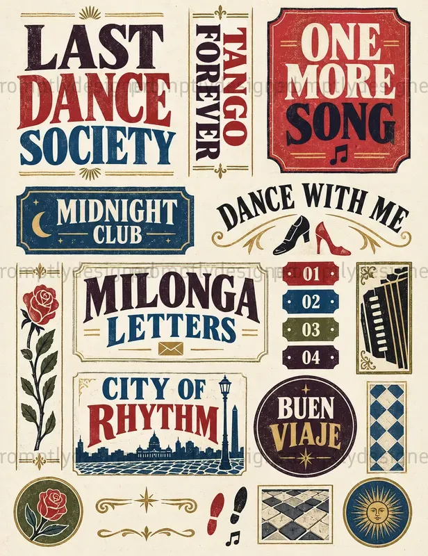 Tango Typography Sheets