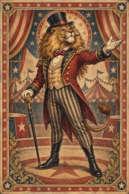 Vintage Circus Character Posters