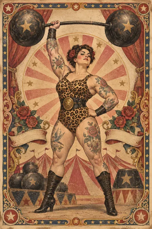 Vintage Circus Character Posters