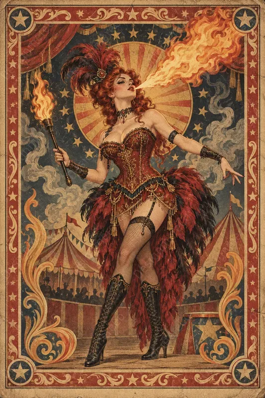 Vintage Circus Character Posters